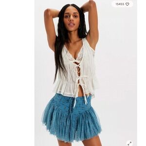 Free People FP One NEW WITHOUT TAGS Blossom Mini Skort Small boho festival